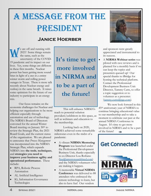 Inside NIRMA Spring 2021 