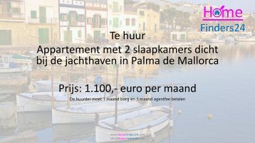 Te huur dit 2 slaapkamer appartement dichtbij de jachthaven van Palma de Mallorca. (AP0043)