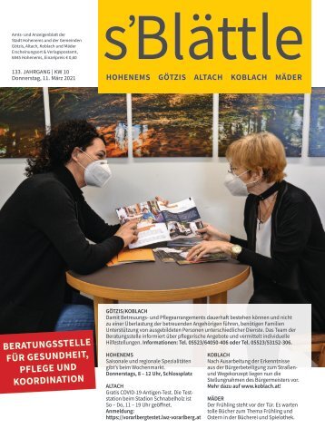 s'Blättle Nr. 10 - Do, 11. März 2021