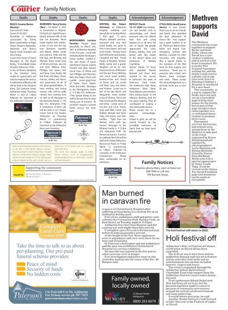 Ashburton Courier: March 11, 2021