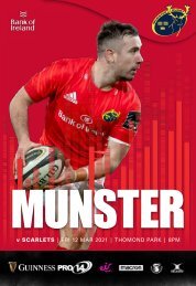 Munster Rugby v Scarlets Match Programme