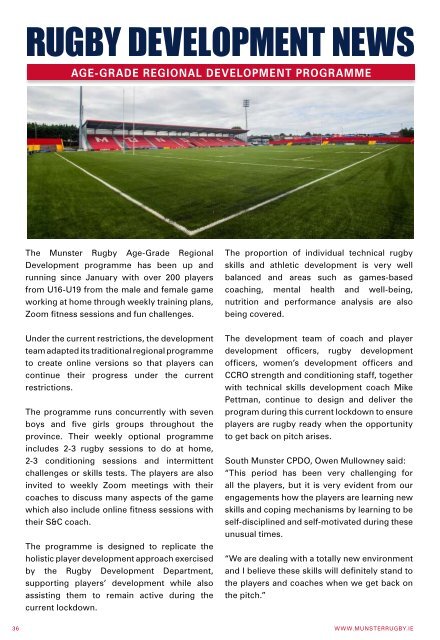 Munster Rugby v Scarlets Match Programme