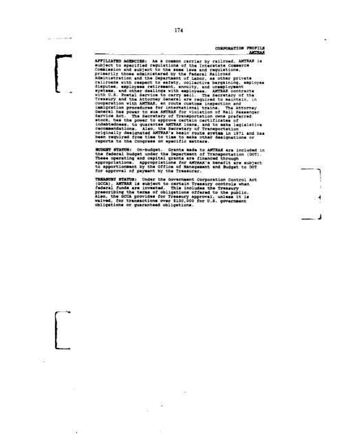 Profiles of Existing Government Corporations - US Government ...