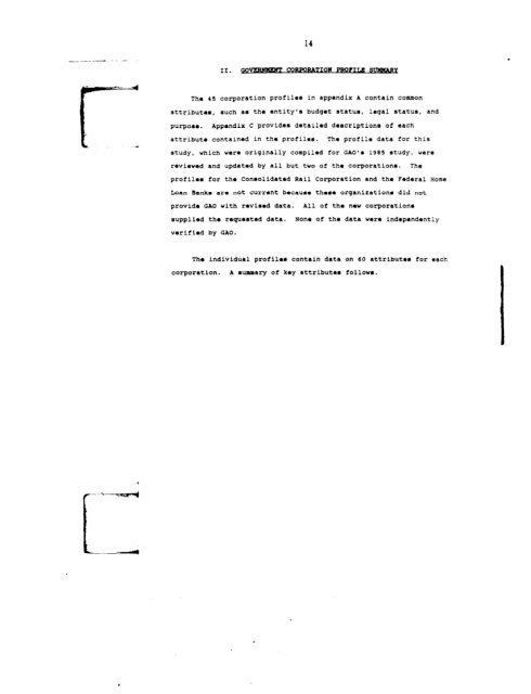 Profiles of Existing Government Corporations - US Government ...