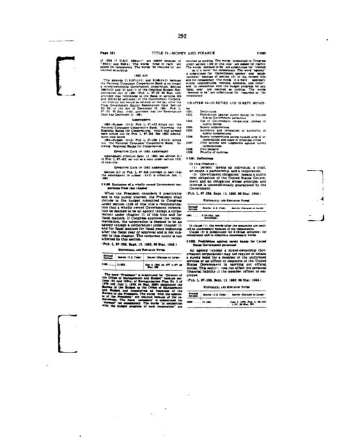 Profiles of Existing Government Corporations - US Government ...