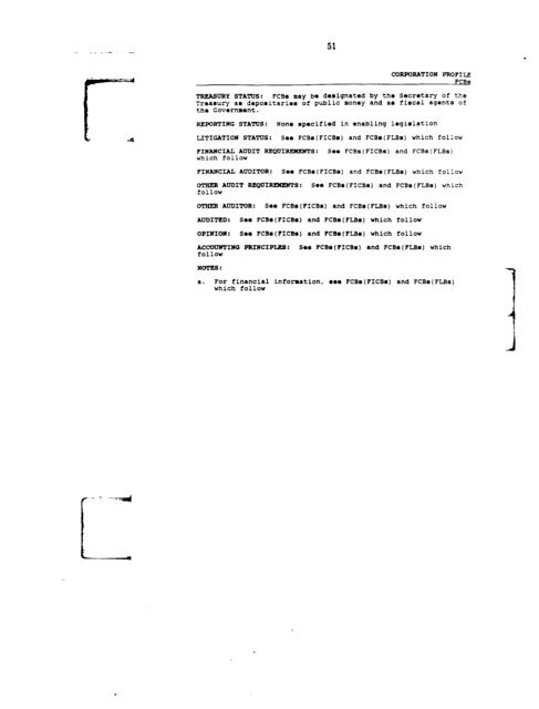 Profiles of Existing Government Corporations - US Government ...