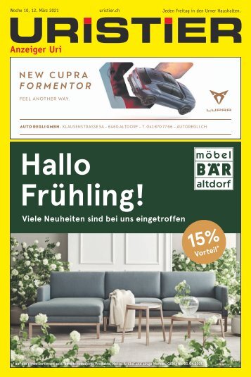 10.2021 Uristier – Der Urner Gratisanzeiger