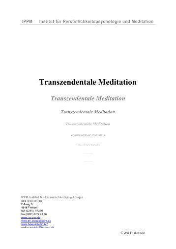 Transzendentale Meditation - TM independent