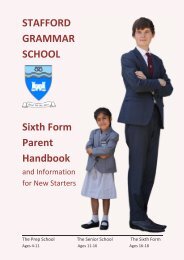 SGS SIXTH FORM Parent Handbook