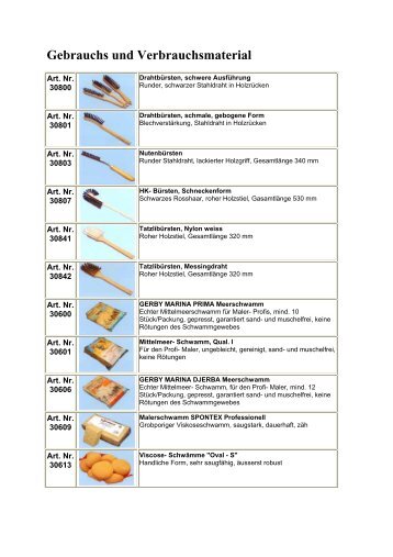 Gebrauchs und Verbrauchsmaterial - Pin-Roll GmbH