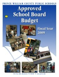 FY2009 Approved Budget - Prince William County Public Schools