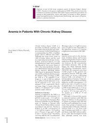 Anemia in Patients With Chronic Kidney Disease - Diabetes Spectrum