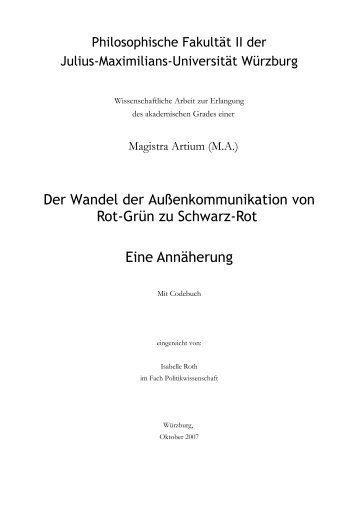 Codebuch zur Arbeit - OPUS - Universität Würzburg