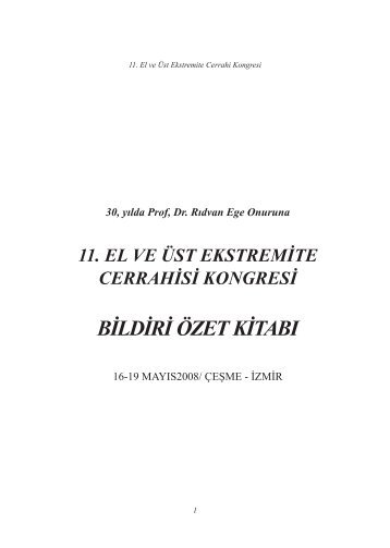 30, yılda Prof, Dr. Rıdvan Ege Onuruna 11. EL VE ÜST ... - turkhand