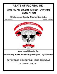 June/July 2012 - ABATE of Florida, Inc. Hillsborough County Chapter