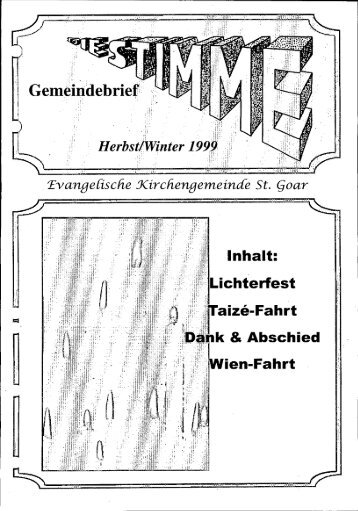 Herbst / Winter - Evangelische Kirchengemeinde St. Goar