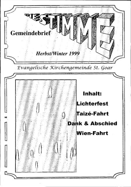 Herbst / Winter - Evangelische Kirchengemeinde St. Goar