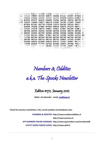 N&O #172 - Numbers & Oddities