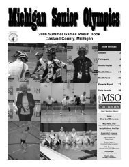 2008 Summer Result Book .pub - Michigan Senior Olympics