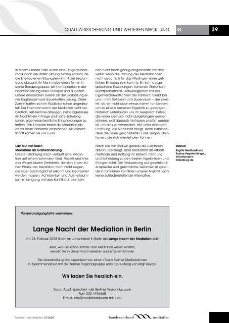 Spektrum der Mediation 27 - Bundesverband Mediation eV