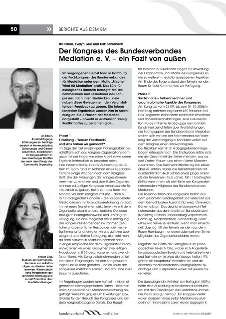 Spektrum der Mediation 27 - Bundesverband Mediation eV