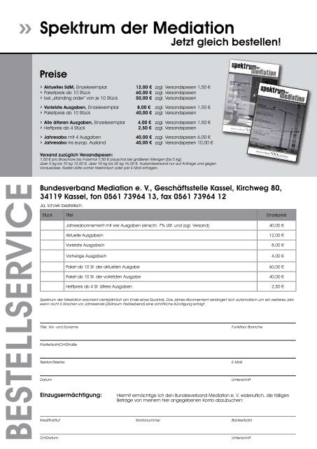 Spektrum der Mediation 27 - Bundesverband Mediation eV