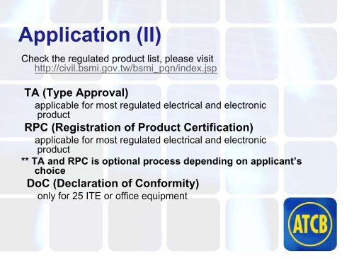 Chinese-Taipei Regulatory Requirements for Telecommunications ...