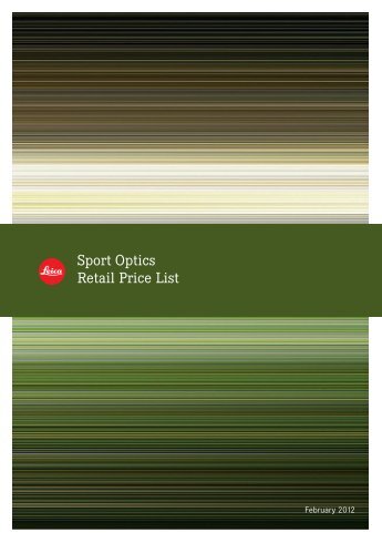 Sport Optics Retail Price List - Leica Store Mayfair