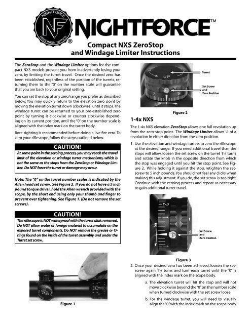Compact NXS ZeroStop and Windage Limiter ... - SportOptics