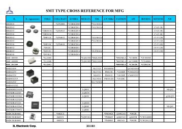 Smt type cross reference for mfg - 3L Electronic Corporation