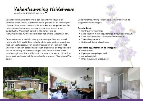 Brochure vakantiehuizen De Rimboe & Woeste Hoogte