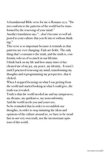 The Middle Room Issue #1