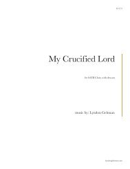 My Crucified Lord - for SATB Choir