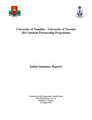 The University of Namibia – University of Toronto - New College ...