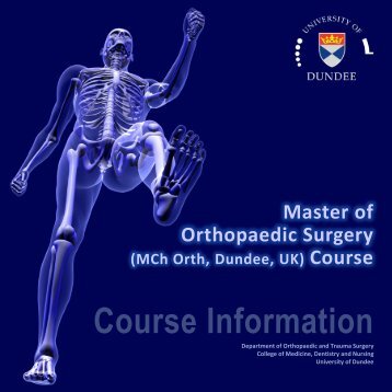 Master of Orthopaedic Surgery (MCh Orth, Dundee, UK) Course