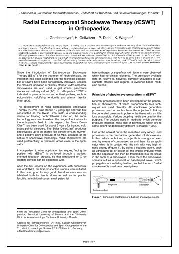 Radial Extracorporeal Shockwave Therapy (rESWT ... - OrthoProviders