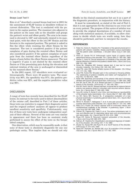 Medicine American Journal of Sports