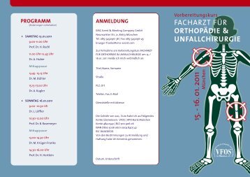 orthopädie & unfallchirurgie programm