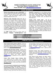 WAIMEA INTERMEDIATE SCHOOL NEWSLETTER Term Three ...