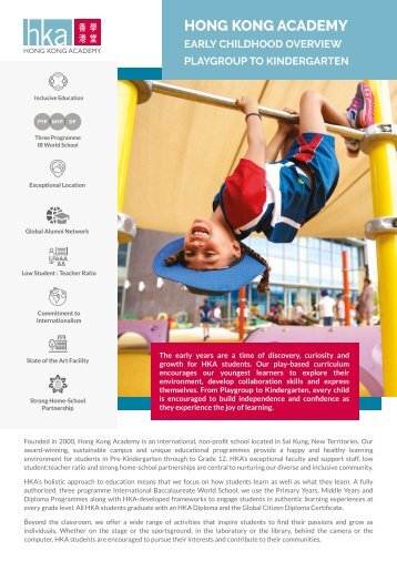HKA Early Childhood Overview 2021