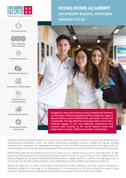 HKA Secondary School Overview 2021