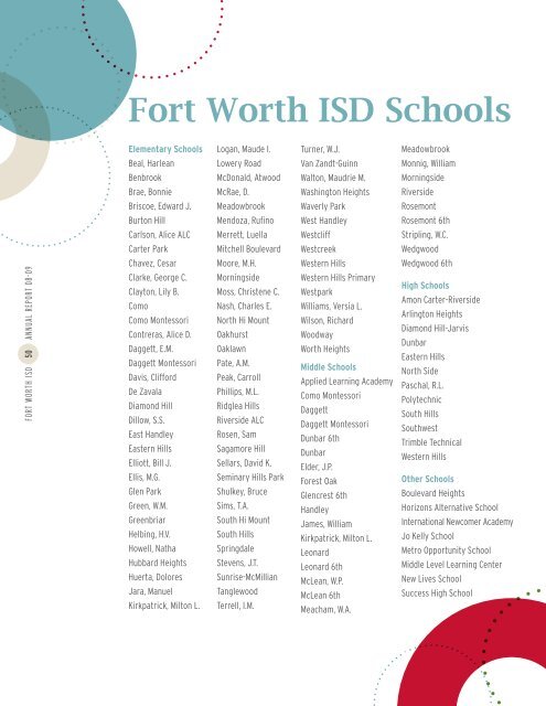 08-09 FWISD Annual Report - Fort Worth ISD