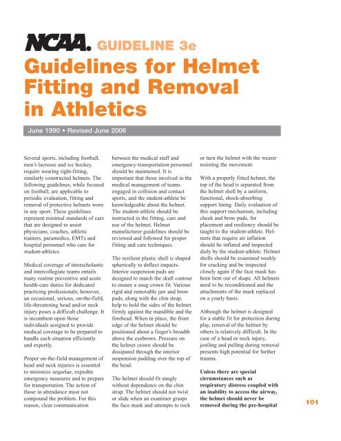 Sports Medicine Handbook - NCAA