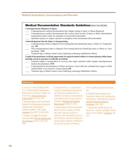 Sports Medicine Handbook - NCAA