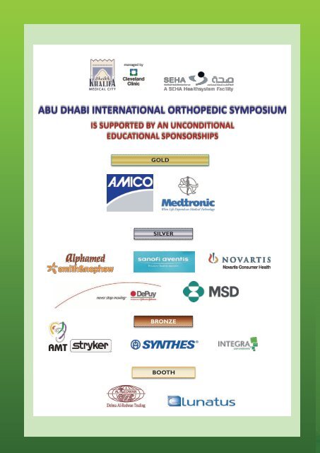 Abu Dhabi International Orthopedic Conference - Sheikh Khalifa ...