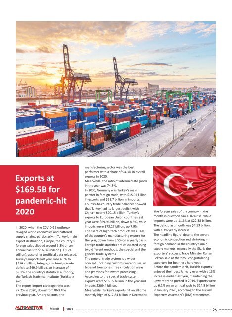 Automotive Exports March 2021