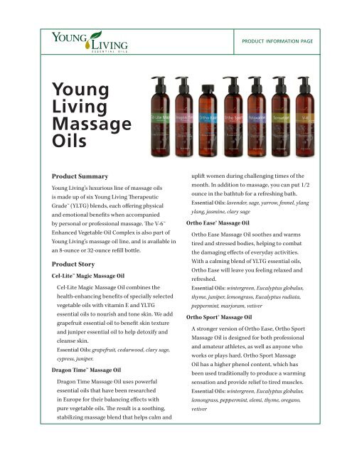 Young Living Massage Oils - Young Living Essential Oils