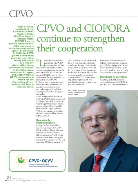 2011 CIOPORA Chronicle - the 50th Anniversary Edition