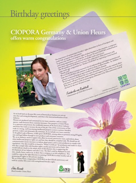 2011 CIOPORA Chronicle - the 50th Anniversary Edition