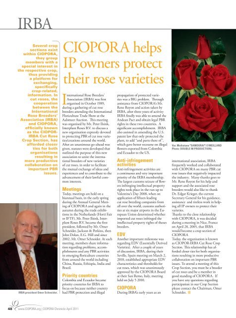 2011 CIOPORA Chronicle - the 50th Anniversary Edition